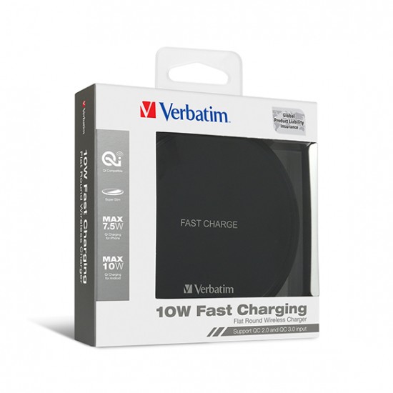 Verbatim 10W Flat Round Wireless Charger