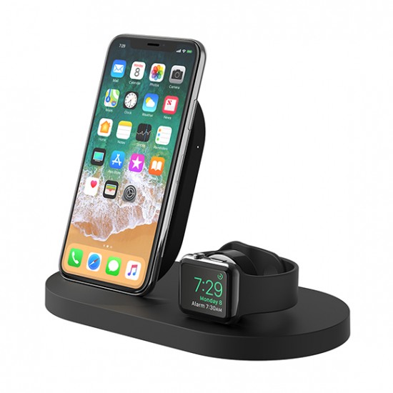 Belkin BOOST↑UP™ Wireless Charging Dock for iPhone + Apple Watch + USB-A port (with FREE Belkin Lighting Cable)