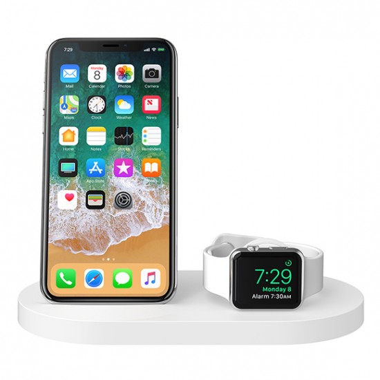 Belkin BOOST↑UP™ Wireless Charging Dock for iPhone + Apple Watch + USB-A port (with FREE Belkin Lighting Cable)