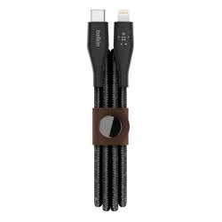 Belkin BOOST↑CHARGE™ USB-C™ Cable with Lightning Connector + Strap (made with DuraTek™)