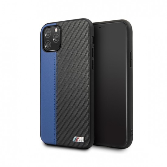 BMW PU Leather with Carbon Strip for iPhone 11 Pro