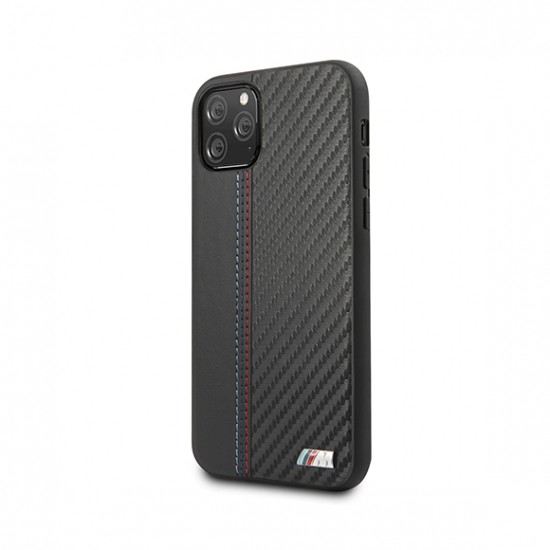 BMW PU Leather with Carbon Strip for iPhone 11 Pro