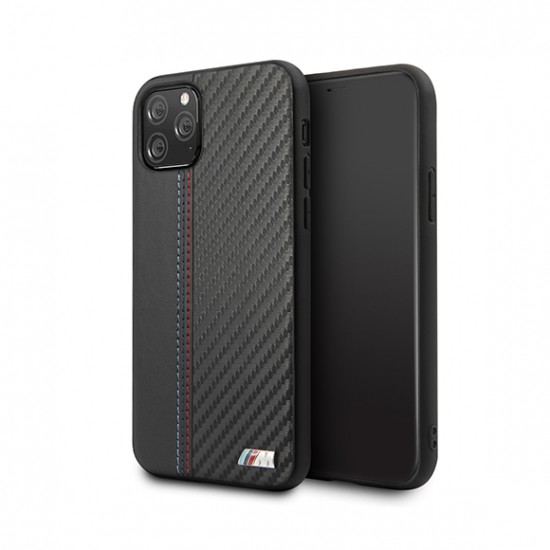 BMW PU Leather with Carbon Strip for iPhone 11 Pro